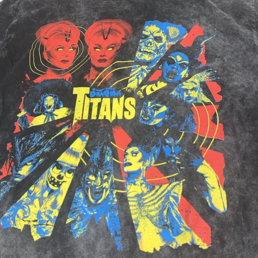 Very‎ RARE The Boulet Brothers' Dragula Titans Tour Shirt Adult Large Acid Wash